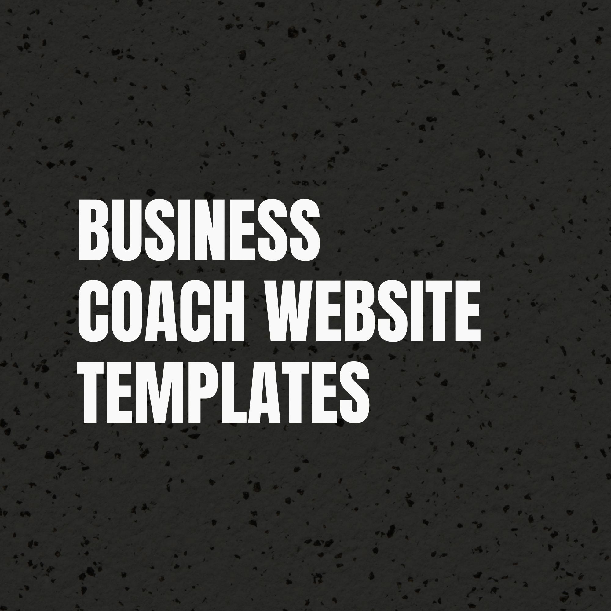 Business Coach Website Templates