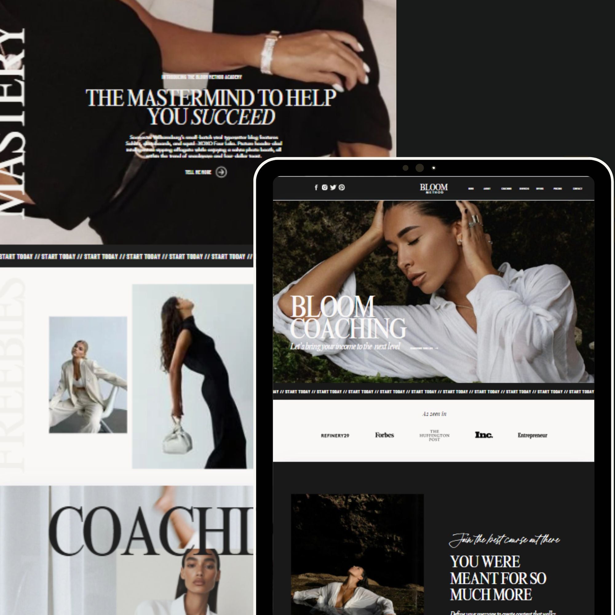 Business Coach Website Template - Landing Sales Page for Social Media Manager and Virtual Assistants.