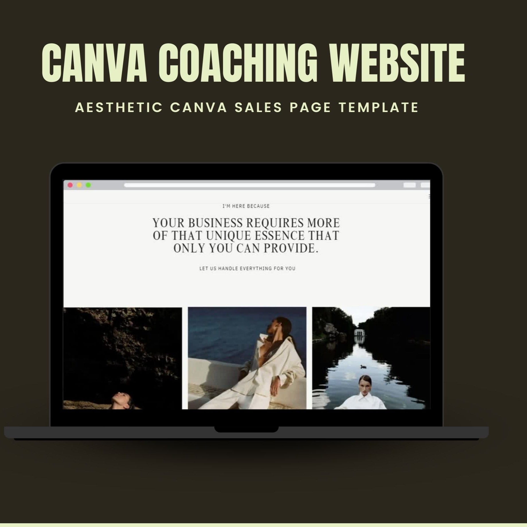 One-Page Website Template – Coaching, Therapy, and Business Landing Page Canva Website.