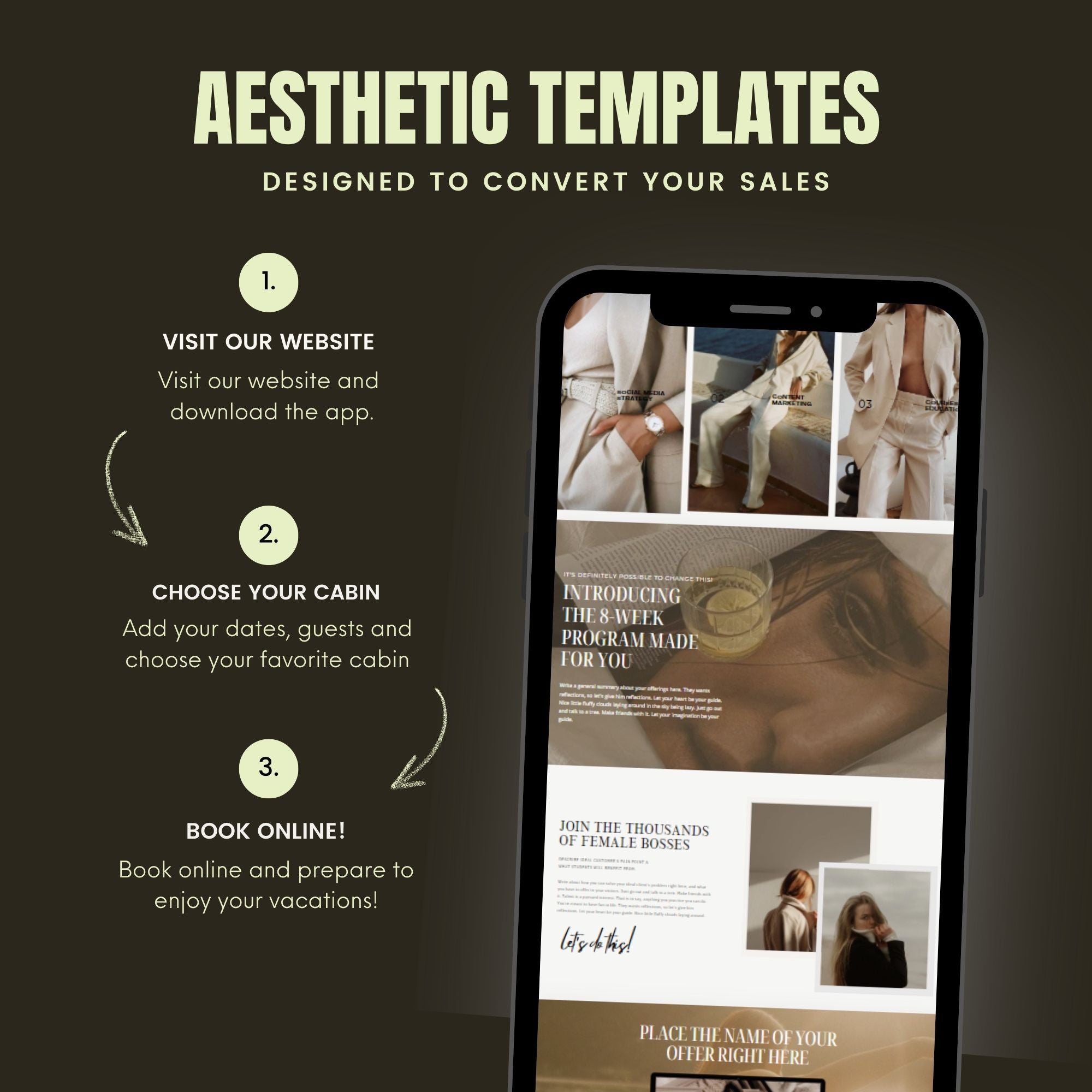 One-Page Website Template – Coaching, Therapy, and Business Landing Page Canva Website.