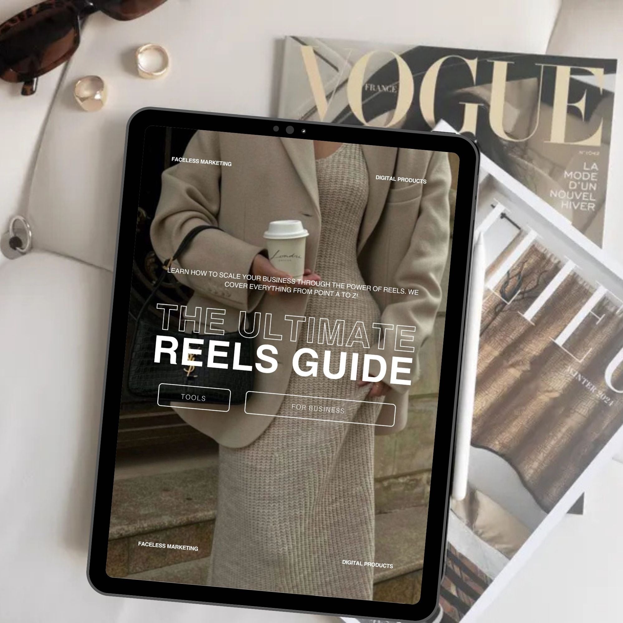 Digital marketing eBook bundle with Master Resell Rights (MRR), including Faceless Reels Guide, Ultimate Reels Guide, and Digital Marketing Playbook image 3