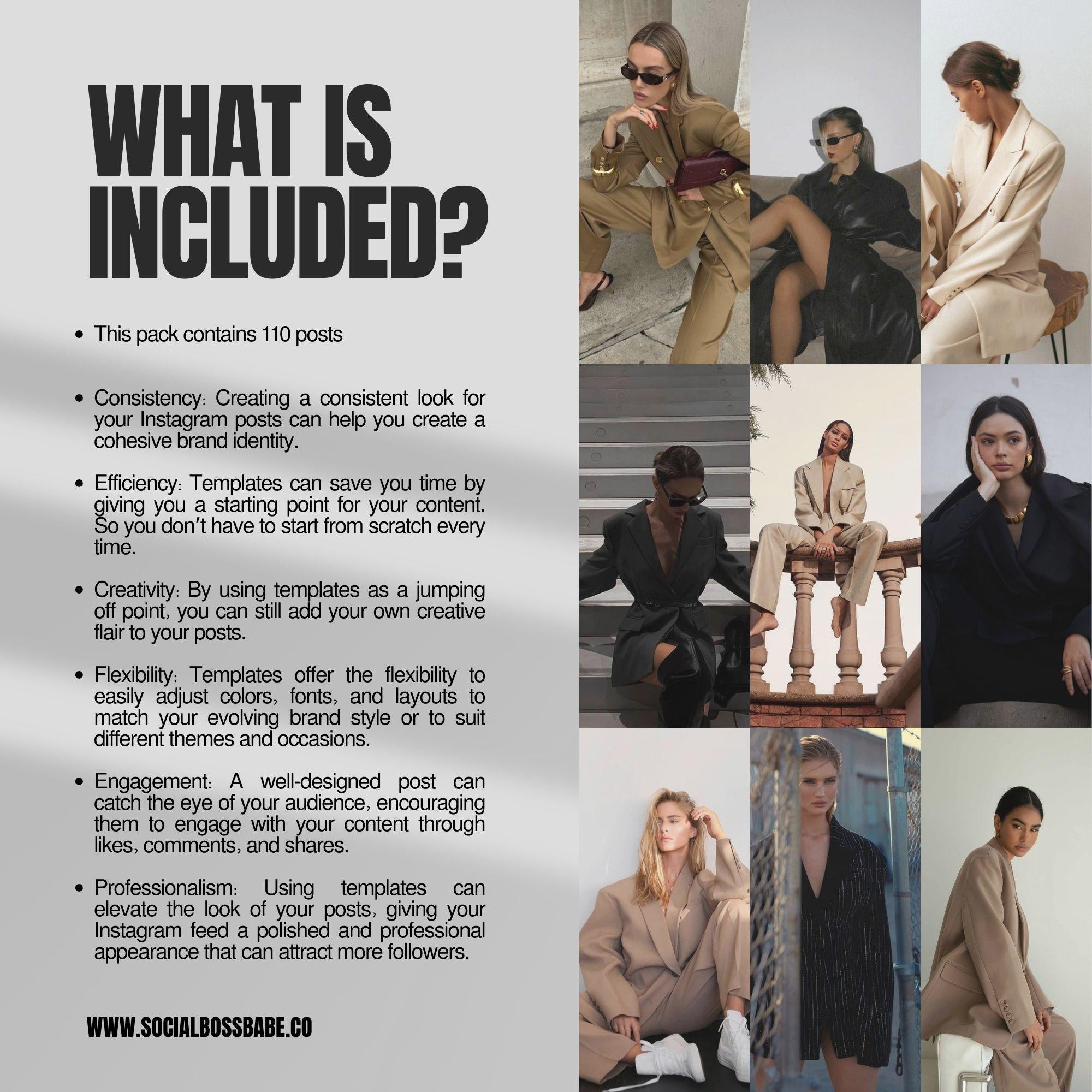 100 Aesthetic Digital Marketing Instagram Post Templates – Editable Canva Social Media Templates with Master Resell Rights.