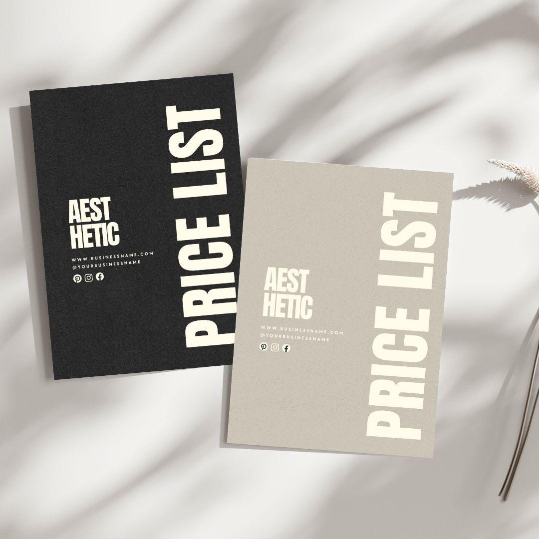 Nail Salon Price List Template – Editable and Printable Hair Salon and Nail Price List Template for Services.