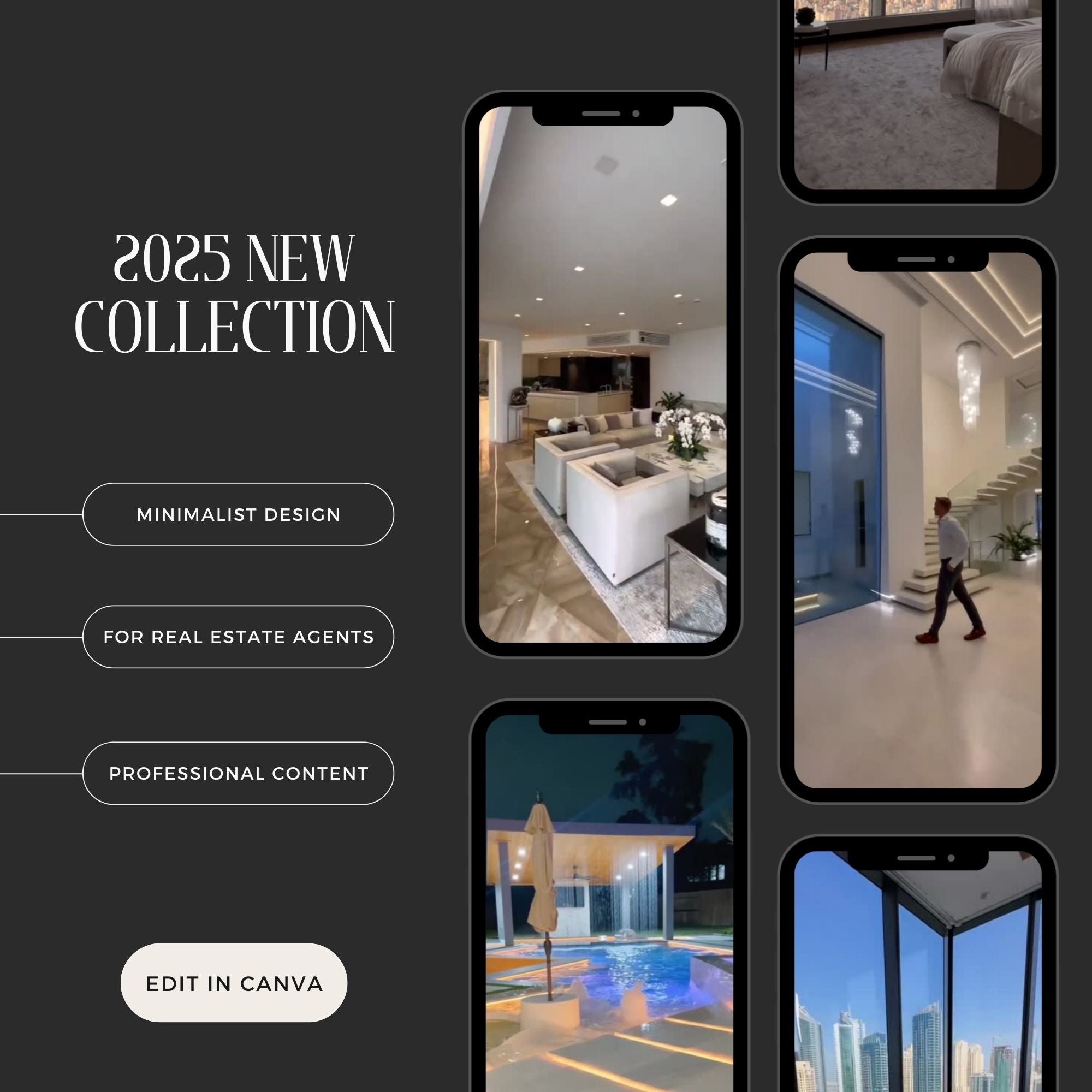 Real Estate Reels Template Bundle – Instagram Marketing Canva Templates for Realtors.