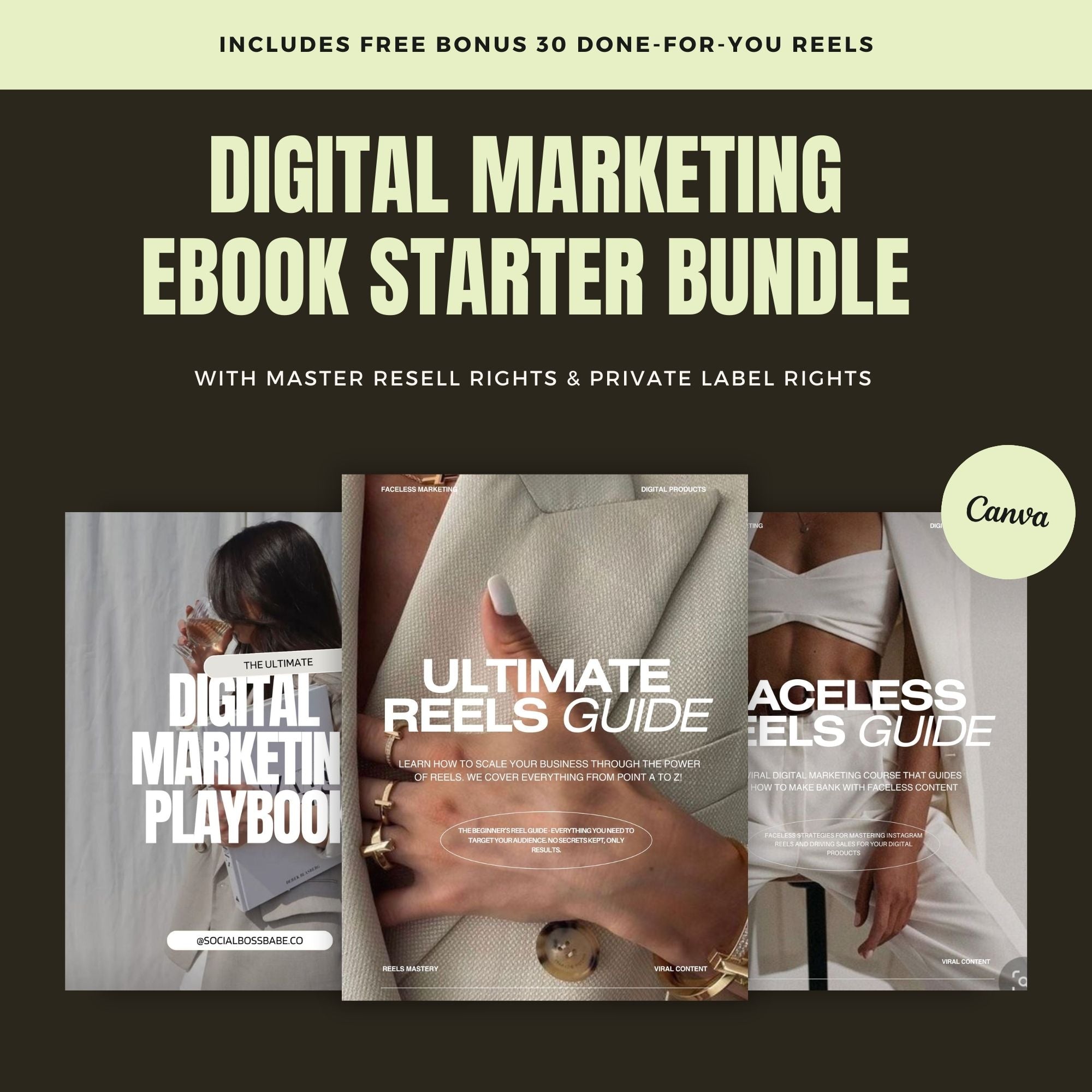 Digital Marketing eBook Template Bundle with MRR | Master Resell Rights | PLR Ebooks