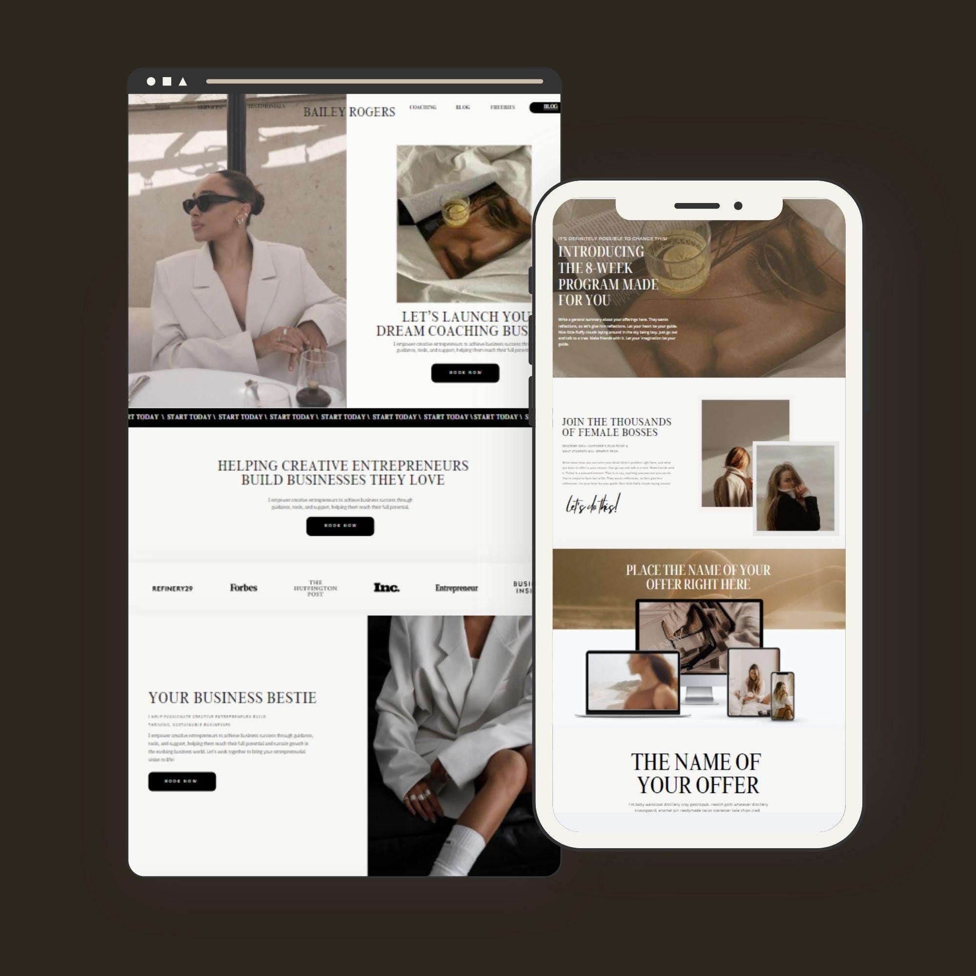 Canva Website Template – Sales Page Design for Virtual Assistants, Coaches, and Social Media Managers.