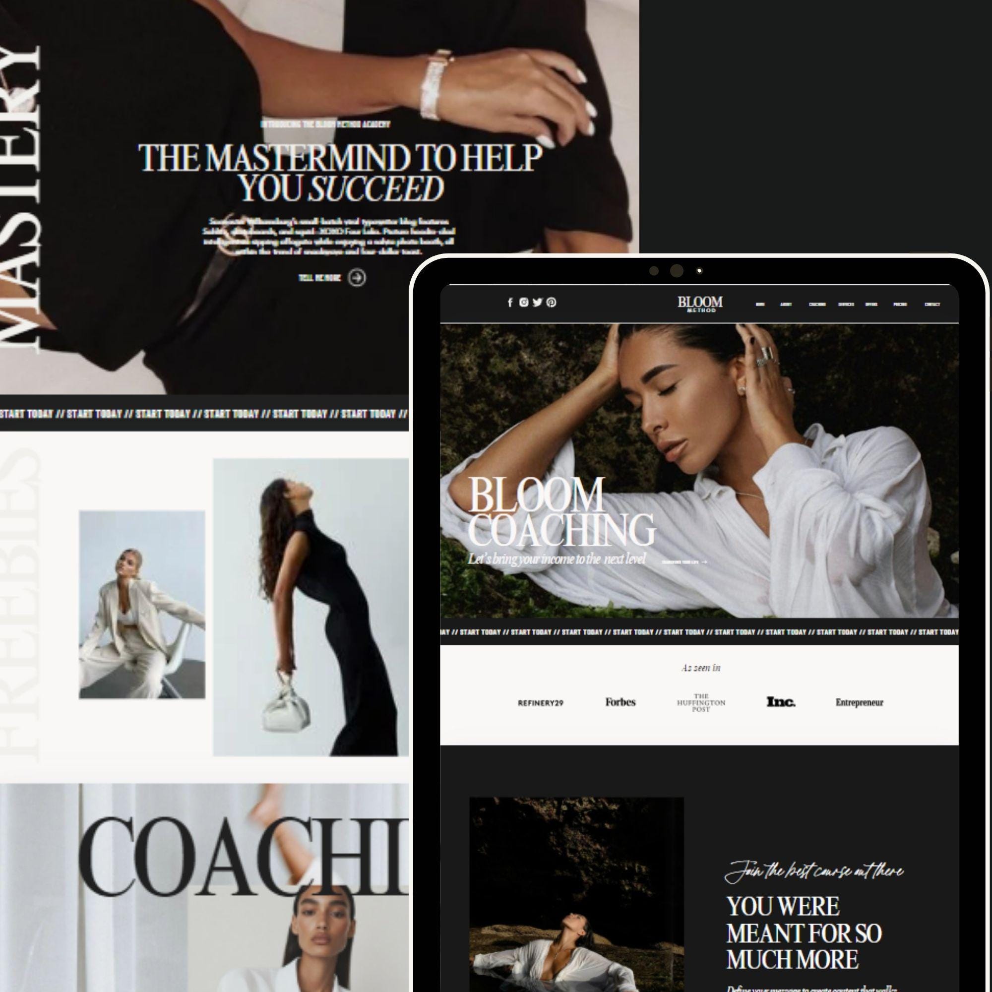 Business Coach Canva Website Template – Landing Page and One-Page Website Template.