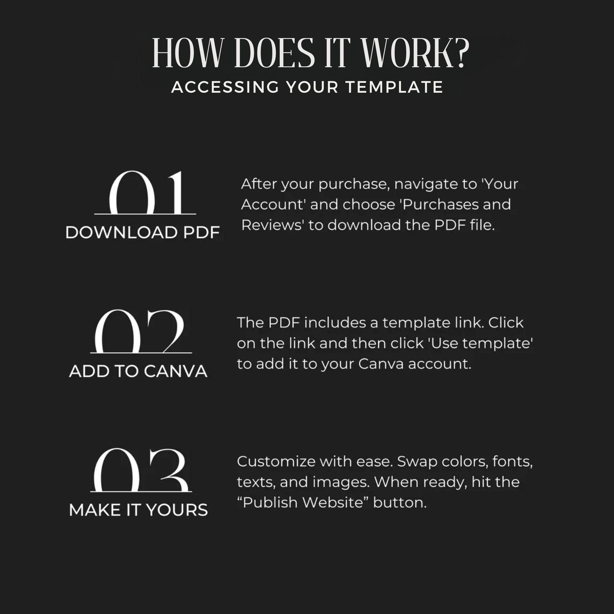 Business Coach Canva Website Template – Landing Page and One-Page Website Template.