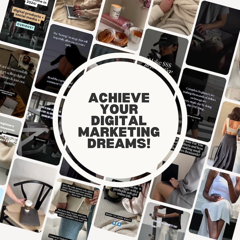 What’s included in the Done For You Instagram Reels bundle: 165 simple aesthetic reels, 120 luxe aesthetic reels, 120 luxury videos without captions, 213 motivational quote posts, 100 feminine reel covers, 110 best hooks, and a content creator workbook. Perfect for Instagram, TikTok, and Pinterest marketing with Master Resell Rights (MRR).