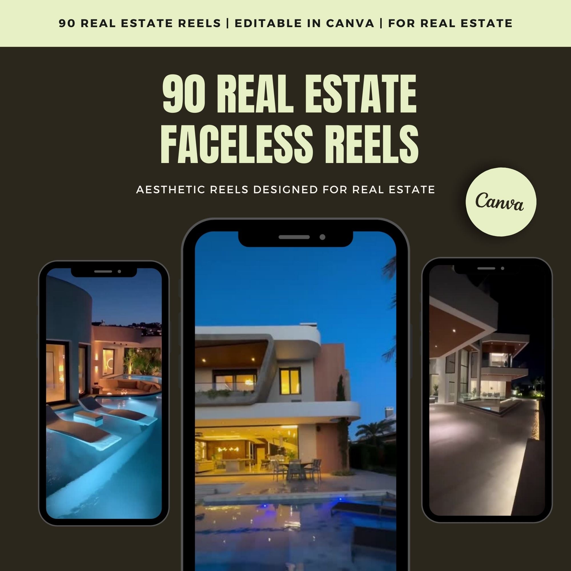 Real Estate Marketing Canva Templates – Instagram Reels and Post Bundle for Realtors.