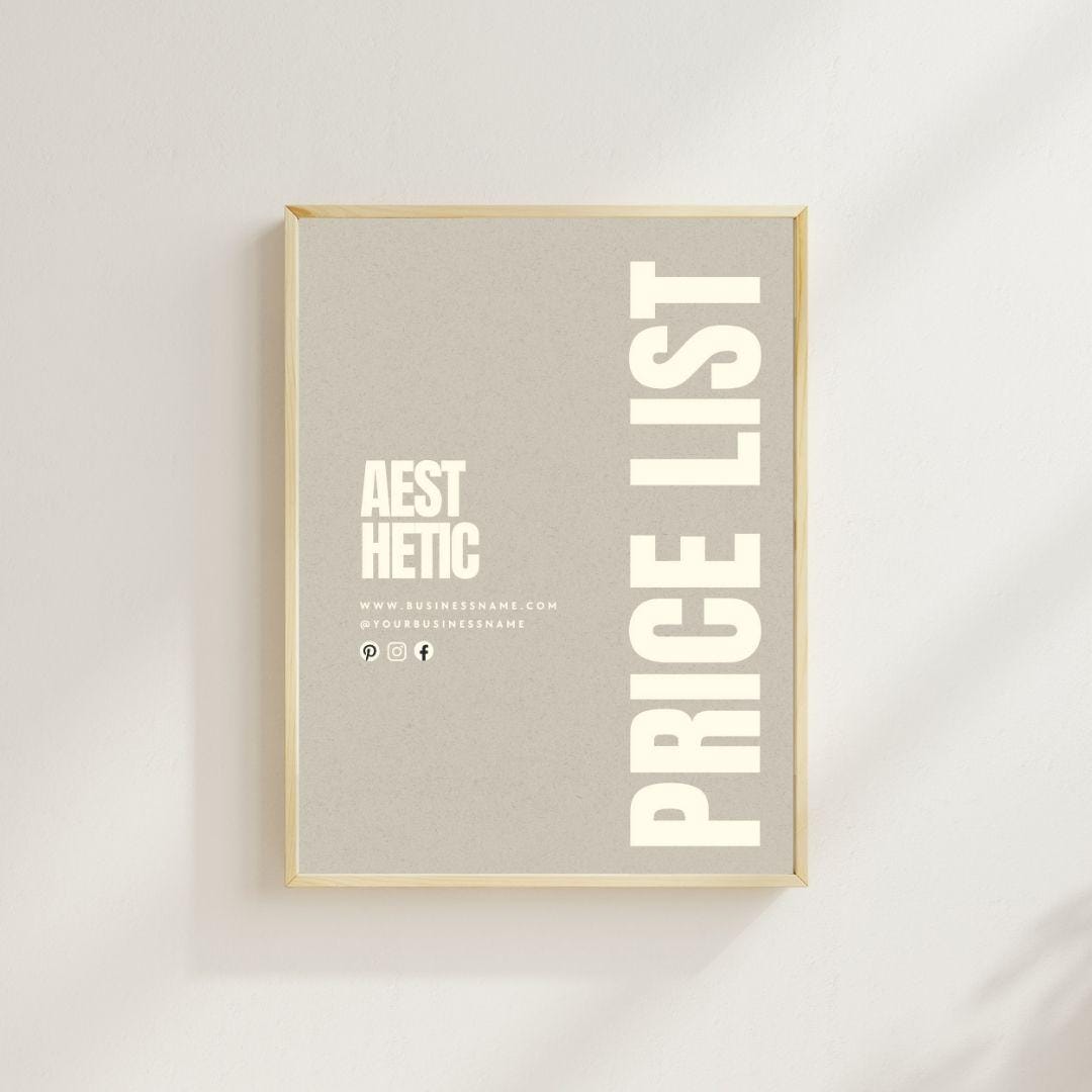 Nail Salon Price List Template – Editable and Printable Hair Salon and Nail Price List Template for Services.