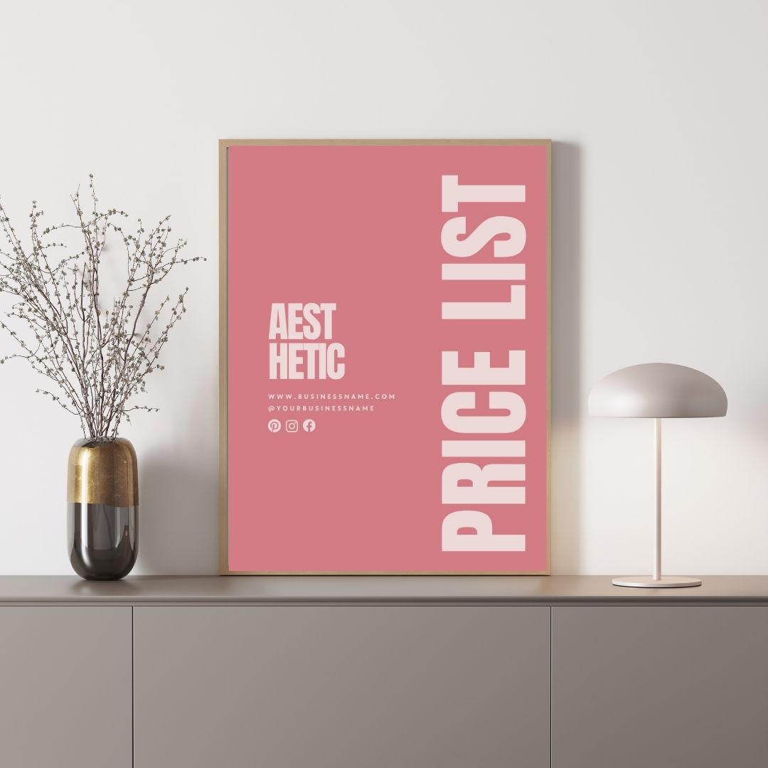 Editable Price List Template for Nail Salons – Salon Price List Template with Printable Blank Designs.