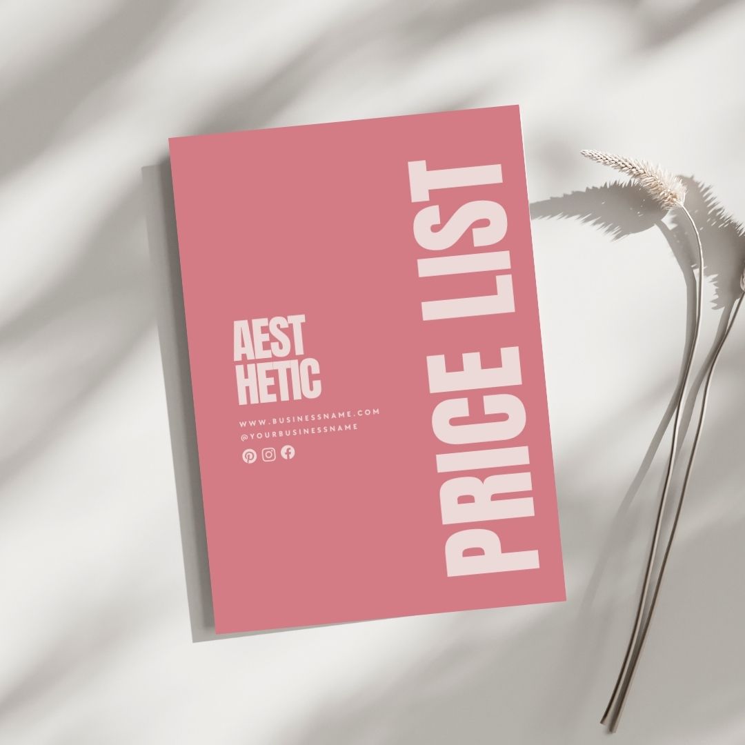 Editable Price List Template for Nail Salons – Salon Price List Template with Printable Blank Designs.