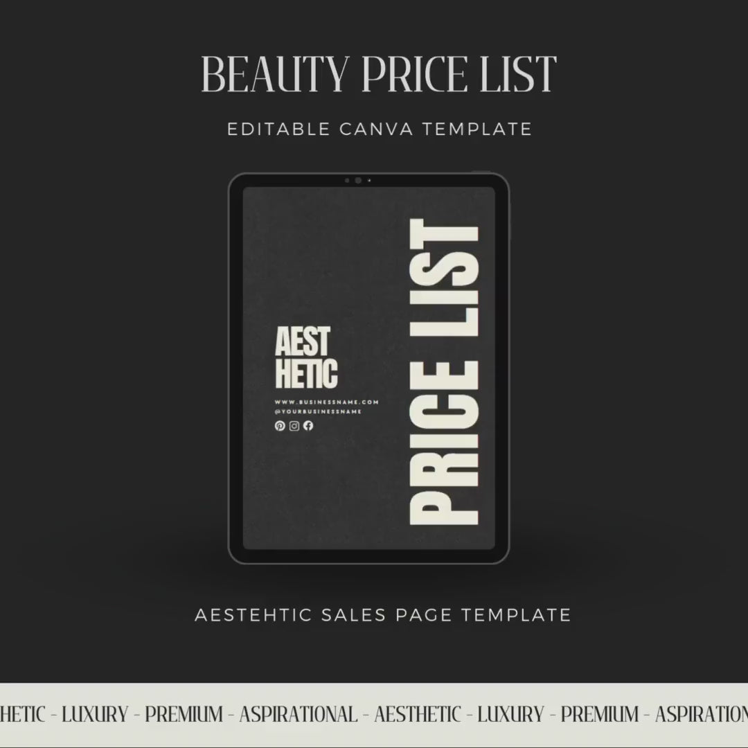 Nail Salon Price List Template – Editable and Printable Hair Salon and Nail Price List Template for Services.