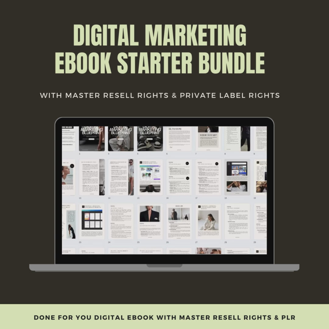 Digital Marketing eBook Template Bundle with MRR | Master Resell Rights | PLR Ebooks