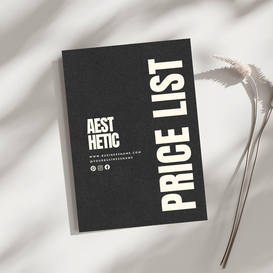 Nail Salon Price List Template – Editable and Printable Hair Salon and Nail Price List Template for Services.