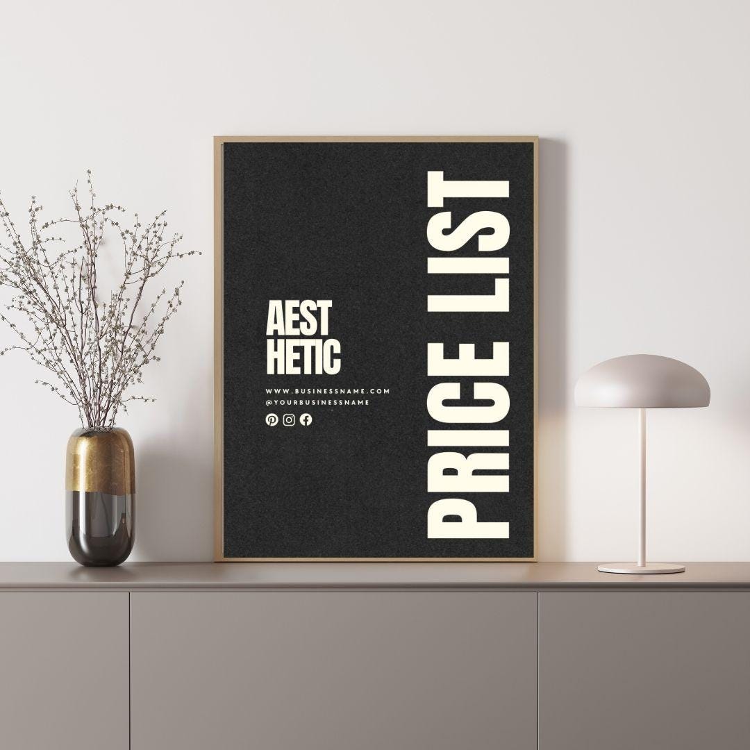 Nail Salon Price List Template – Editable and Printable Hair Salon and Nail Price List Template for Services.