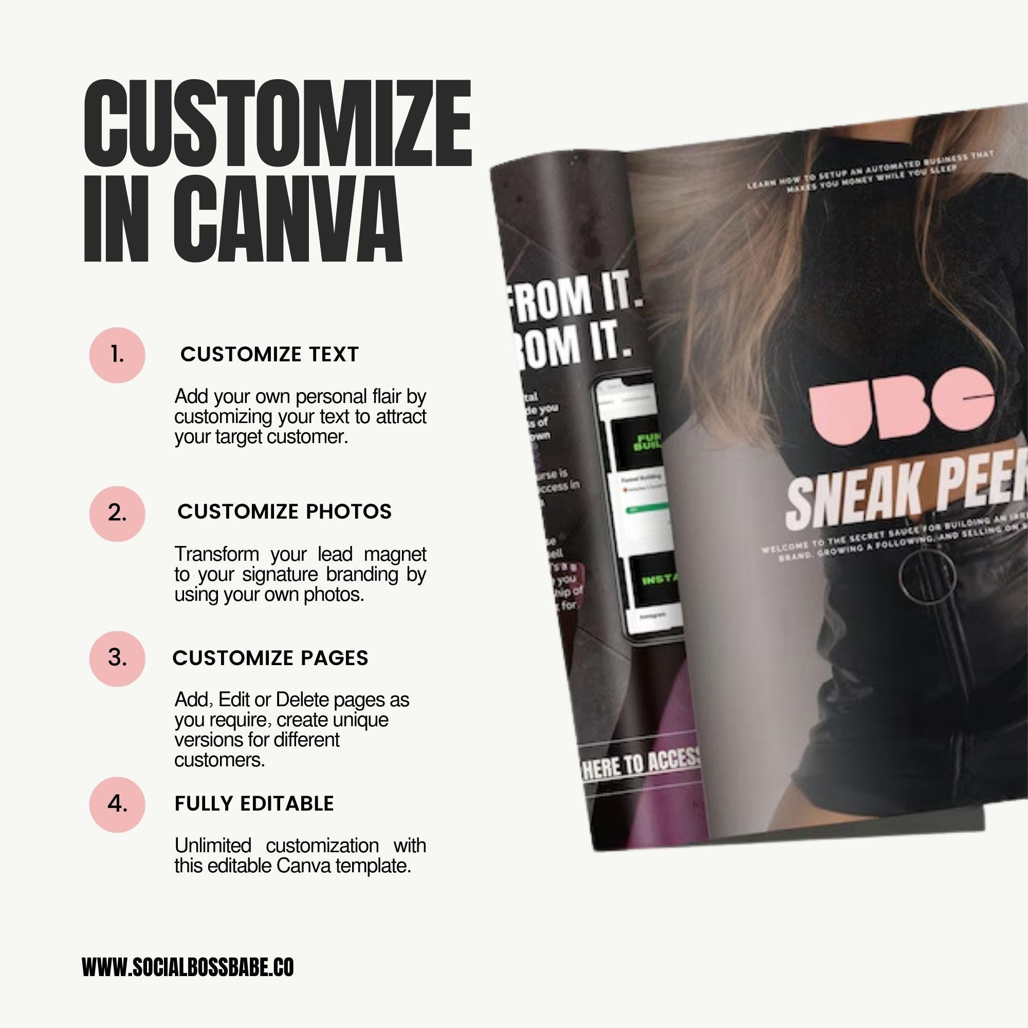 UBC Lead Magnet: Digital Marketing Guide with MRR & PLR – Aesthetic Pink Edition | Ultimate Branding Course Sneak Peek | 24-Page Done-For-You eBook.